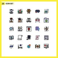 uppsättning av 25 modern ui ikoner symboler tecken för Lägg till kommentar parkera chatt utbildning redigerbar vektor design element