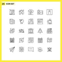 25 kreativ Symbole modern Zeichen und Symbole von Männer Mensch Motor Foto Kamera editierbar Vektor Design Elemente