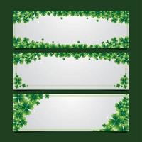 grön shamrock leaf banner koncept