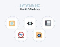 hälsa och medicin platt ikon packa 5 ikon design. kondition. sjukdom. först. graviditet. medicinsk vektor