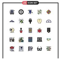 25 kreativ Symbole modern Zeichen und Symbole von Ziel Natur Teilen Ostern Knospen editierbar Vektor Design Elemente