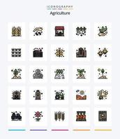 kreativ Landwirtschaft 25 Linie gefüllt Symbol Pack eine solche wie Pflanze. Erzeuger. Samen. Landwirtschaft. Lagerhaus vektor