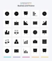 kreativ Finanzen 25 Glyphe solide schwarz Symbol Pack eine solche wie Geschäft. Leistung. Grafik. Finanzen. Prozent vektor