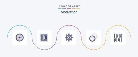 Motivation eben 5 Symbol Pack einschließlich . Audio. Motivation. Klang. Engagement vektor