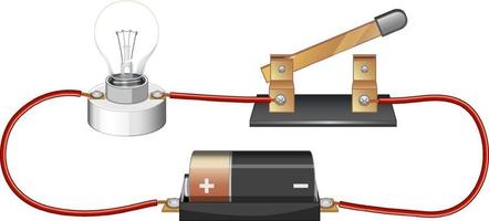 wissenschaftliches Experiment des Stromkreises vektor