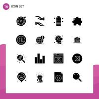 16 kreativ ikoner modern tecken och symboler av seo alternativ laddning plugin Lägg till på redigerbar vektor design element