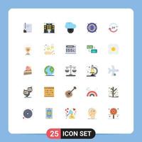 25 Universal- eben Farbe Zeichen Symbole von Portier Welt Klinik Netz Schutz editierbar Vektor Design Elemente