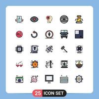25 kreativ Symbole modern Zeichen und Symbole von Raum Jupiter Vision oben Wissen editierbar Vektor Design Elemente