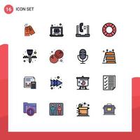 16 kreativ ikoner modern tecken och symboler av Utrustning Stöd kommunikation säkerhet service redigerbar kreativ vektor design element