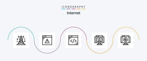 Internet Linie 5 Symbol Pack einschließlich Kreuz. Video. Netz Buchseite. Technologie. Anruf vektor