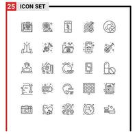 25 kreativ Symbole modern Zeichen und Symbole von Geräte Ziel Anwendung Erfolg Leistung editierbar Vektor Design Elemente