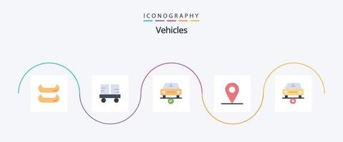 fordon platt 5 ikon packa Inklusive plus. bil. kontrollerade. Lägg till. plats vektor