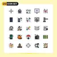25 kreativ ikoner modern tecken och symboler av trosor hjärta tand varning varna redigerbar vektor design element