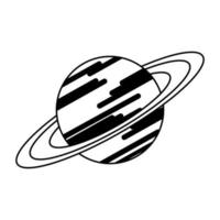 Saturn Milchstraße Planet isoliertes Symbol vektor