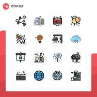 16 kreativ Symbole modern Zeichen und Symbole von Geschäft Vater Aufbau Papa System editierbar kreativ Vektor Design Elemente