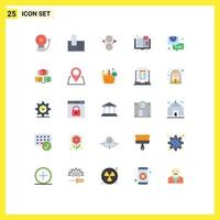 25 kreativ Symbole modern Zeichen und Symbole von Ausrüstung Plaudern acht Geschäft online editierbar Vektor Design Elemente