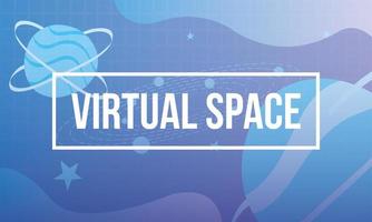 Virtual Space Scene Technologie Banner vektor