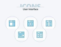 användare gränssnitt blå ikon packa 5 ikon design. innehåll. kolumner. användare. användare. rätt vektor