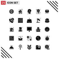 25 kreativ Symbole modern Zeichen und Symbole von Idee kreativ Daten Konstruktion Netzwerk editierbar Vektor Design Elemente