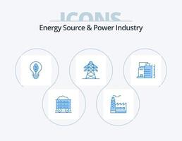 energi källa och kraft industri blå ikon packa 5 ikon design. konstruktion. överföring torn. natur. överföring. elektrisk vektor