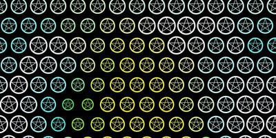 mörk flerfärgad vektorstruktur med religionssymboler. vektor