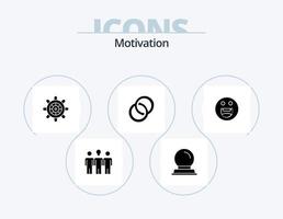 Motivation Glyphe Symbol Pack 5 Symbol Design. . glücklich. Schiff. Emojis. Paar vektor