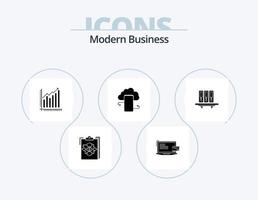 modern företag glyf ikon packa 5 ikon design. statistik. diagram. företag. företag. Graf vektor