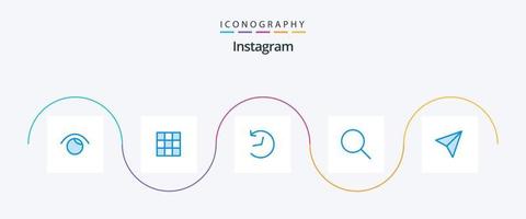 instagram Blau 5 Symbol Pack einschließlich . setzt. zwitschern. instagram. Suche vektor