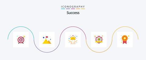 Erfolg eben 5 Symbol Pack einschließlich Bewertung. schützen. Gewinner. bewachen. akzeptieren vektor