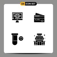 uppsättning av modern ui ikoner symboler tecken för dator Plats kort betala affär redigerbar vektor design element