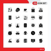 25 kreativ Symbole modern Zeichen und Symbole von Geschäft medizinisch Sonne Krankenhaus Valentinstag Schöne Grüße editierbar Vektor Design Elemente