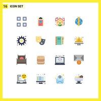 Lager Vektor Symbol Pack von 16 Linie Zeichen und Symbole zum Forschung Daten Ausbildung Analyse echt editierbar Pack von kreativ Vektor Design Elemente