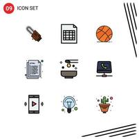 9 kreativ Symbole modern Zeichen und Symbole von Honig Netz Sport Netz Design editierbar Vektor Design Elemente