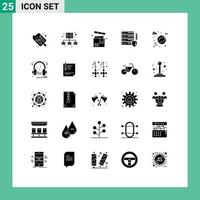 uppsättning av 25 modern ui ikoner symboler tecken för parkera strand boll produkt säkerhet nätverk redigerbar vektor design element
