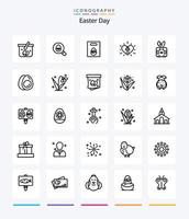 kreativ Ostern 25 Gliederung Symbol Pack eine solche wie bynny. Christian. Gewicht. Feier. Liebe vektor