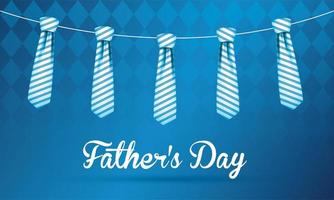 slipsar hängande av fäder dag vektor design