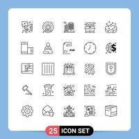 25 kreativ Symbole modern Zeichen und Symbole von Schwämme sauber Geschäft Box Lesezeichen editierbar Vektor Design Elemente