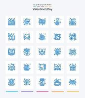 kreativ Valentinsgrüße Tag 25 Blau Symbol Pack eine solche wie Liebhaber. Haus. Speicher. heim. Liebe vektor