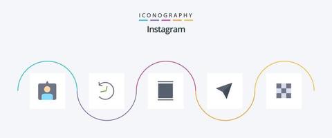 instagram eben 5 Symbol Pack einschließlich . instagram. setzt. Galerie. Teilen vektor