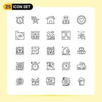 25 kreativ ikoner modern tecken och symboler av tilldela reparera byggnad rörmokare man redigerbar vektor design element