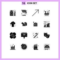 universell ikon symboler grupp av 16 modern fast glyfer av moln företag pil molnlagring kompetenser redigerbar vektor design element