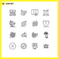 16 kreativ ikoner modern tecken och symboler av hand verktyg plats verktyg design redigerbar vektor design element