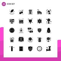 einstellen von 25 modern ui Symbole Symbole Zeichen zum feiern LKW Kirsche Transport Gut editierbar Vektor Design Elemente