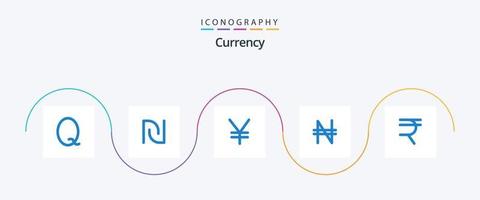 valuta blå 5 ikon packa Inklusive . finansiera. mynt. mynt. nigeria vektor