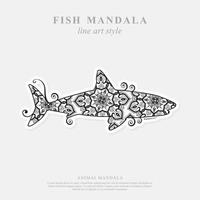 Fischmandala. Vintage dekorative Elemente. orientalisches Muster, Vektorillustration. vektor