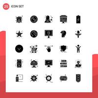 25 kreativ Symbole modern Zeichen und Symbole von aufladen Geschäft Fechten Marketing Sport editierbar Vektor Design Elemente