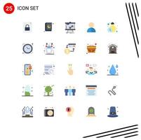 25 kreativ ikoner modern tecken och symboler av belysning tjuv data profil bedragare redigerbar vektor design element