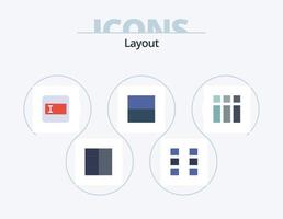 layout platt ikon packa 5 ikon design. layout. ram. form. collage. gränssnitt vektor