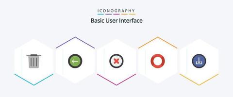 Basic 25 eben Symbol Pack einschließlich herunterladen. Anwendung. abgesagt. ux. Hilfe vektor