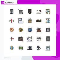 25 kreativ ikoner modern tecken och symboler av krans Sol bricka Semester strand redigerbar vektor design element